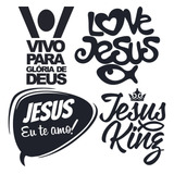 Kit 4 Adesivos Evangelico