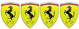 Kit 4 Adesivos Ferrari Emblemas Resinado Tamanho 9x6 Cm