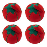 Kit 4 Alfineteiras Tomate Almofada Para Alfinetes C Afiador