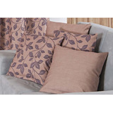 Kit 4 Almofada De Sofa Estampada E Lisa Cheia Com Ziper