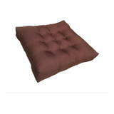 Kit 4 Almofada Futon Para Cadeira 60x60 Cm Oxford Marrom