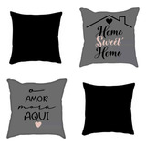 Kit 4 Almofadas Cheias Decorativas Com Zíper 42 X 42 Cm 02