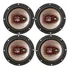 Kit 4 Alto Auto Falantes Bravox B3x60x 6 Polegadas Boca 6x6