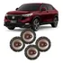 Kit 4 Alto Falante Bravox Honda Hrv Dianteira Traseira 6 Pol