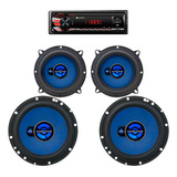 Kit 4 Alto Falante Hurricane Astra Sedan Hatch Radio Etech