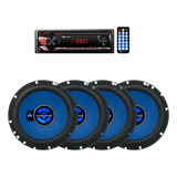 Kit 4 Alto Falante Stilo 2003 A 2010 6 Polegada Radio Etech