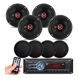 Kit 4 Alto Falantes 6 Pol Foxer Com Tela Radio Mp3 2fz 60tr