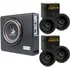 Kit 4 Alto Falantes Hurricane 6 Polegadas Aurum + Caixa Amplificada Corzus Cxms 303 Mini Slim Som Automotivo Tnt Full
