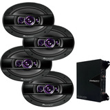 Kit 4 Alto Falantes Pioneer 6x9 200wrms Amp Df800 4 Falcon