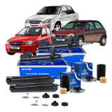 Kit 4 Amortecedor Kyb Gm Corsa Celta Classic Kit Batente