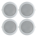 Kit 4 Arandela Som Teto Gesso C Alto Falante 6 Pol 220wrms