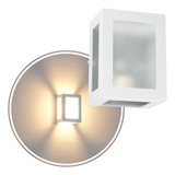 Kit 4 Arandelas 5 Vidros Focos Externo Lâmpada Comum Mf109 Estrutura Branco