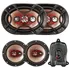 Kit 4 Auto Falante 6/6x9 Quadriaxial Triaxial +taramps Tl500