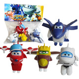 Kit 4 Aviões Super Wings Bonecos Miniatura