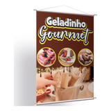 Kit 4 Banners Gelinho Gourmet Impresso
