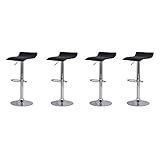 Kit 4 Banquetas Tóquio Belo Horizonte Preta Base Giratória Altura Regulável Cozinha Bar Bancada
