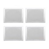 Kit 4 Base Arandela De Teto Quadrada Plastico Fiamon Para Alto Falante 6 Som Ambiente Gesso
