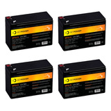 Kit 4 Baterias 12v 9ah Bikelet Bike Elétrica Scooter Elétric