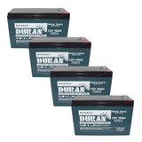 Kit 4 Baterias Duran Seladas Ciclo Profundo 9ah 12v