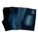 Kit 4 Bermuda Jeans Plus Size Masculina Tam 50 Ao 66 Exg