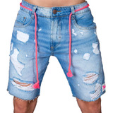 Kit 4 Bermuda Shorts Jeans Slim