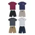 Kit 4 Bermudas De Moletom E 4 Camisetas M/curta Tam.12/14/16