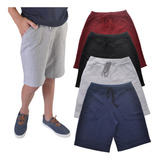 Kit 4 Bermudas Moletom Moletinho Infantil Juvenil 10 12 14