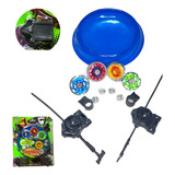 Kit 4 Beyblade Metal Blay Blade Com Lançador Tornado Led