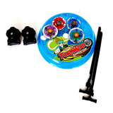 Kit 4 Beyblade Metal Fusion Led Tornado C arena 2 Lançador