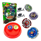 Kit 4 Beyblade Metal Led   2 Lançadores   Arena   Novidade