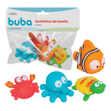 Kit 4 Bichinhos Banho Banheira Oceano Esguicham Água Buba