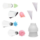 Kit 4 Bicos De Confeitar Grande Wilton Adaptador Saco Nfe