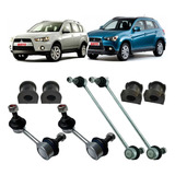 Kit 4 Bieletas 4 Buchas Estabilizadora Asx Lancer 2010 2016