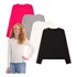 Kit 4 Blusa Canelada Manga Longa Juvenil Menina Tam 10 Ao 16