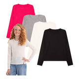 Kit 4 Blusa Canelada