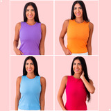 Kit 4 Blusa Canelada