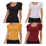 Kit 4 Blusa Feminina