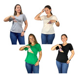 Kit 4 Blusas Amamentacao
