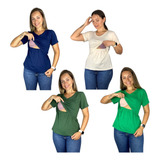 Kit 4 Blusas Amamentacao