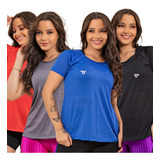 Kit 4 Blusas Fitness
