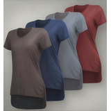 Kit 4 Blusas Mullet Tapa Bumbum Feminina Dry Fit Envio Já