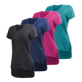 Kit 4 Blusas Mullet Tapa Bumbum Roupa Feminina Dry Fit
