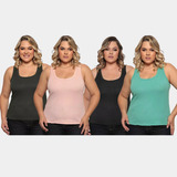 Kit 4 Blusinha Regata