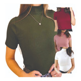 Kit 4 Blusinhas Caneladas