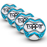 Kit 4 Bola De Futebol Futsal Salão Quadra Topper Slick 2023