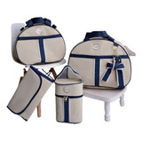Kit 4 Bolsas De Bebê Mala Saída Maternidade Menina Menino