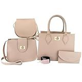 Kit 4 Bolsas Feminina Square Transversal De Ombro Carteira Nude 