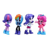 Kit 4 Bonecas My Little Pony Equestria Girls Miniaturas
