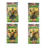 Kit 4 Bonecos Action Figure Tartarugas Ninja Articulado Kids