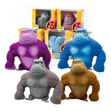 Kit 4 Bonecos Gorila Kong Antiestresse Indestrutível Estica